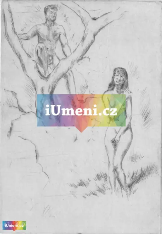 Nymfa a satyr na stromě Nymfa a satyr na stromě - obrázek
