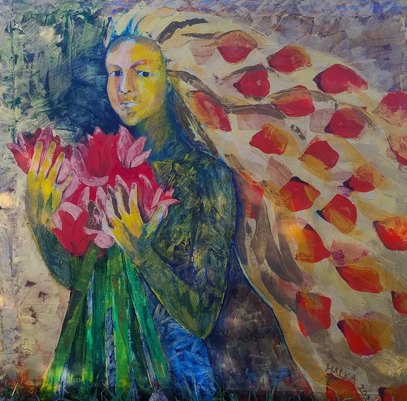 S květy rostu - obrázek