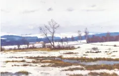 Josef Jambor - Tání na Milovech, 1954 - obrázek